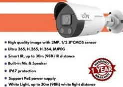 IPC2122LE-ADF2840KMC-247x296-1.jpg Uniview IPC2122LE-ADF2840KMC 2MP HD ColorHunter Mini IR Fixed Bullet Network Camera