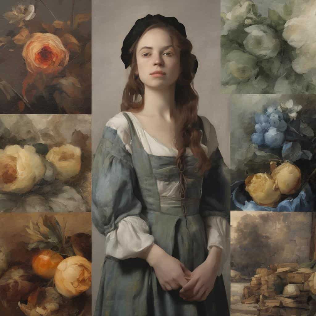 Ρομαντισμός και νεοκλασική τέχνη, ιστορική εξέλιξη καλλιτεχνικών ρευμάτων, κλασική και μοντέρνα ζωγραφική, λουλούδια και τοπία.